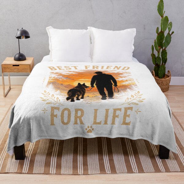 Item preview, Best Friend For Life German Shepherd Sunset Mountain Vintage designed and sold by DYAFLK.