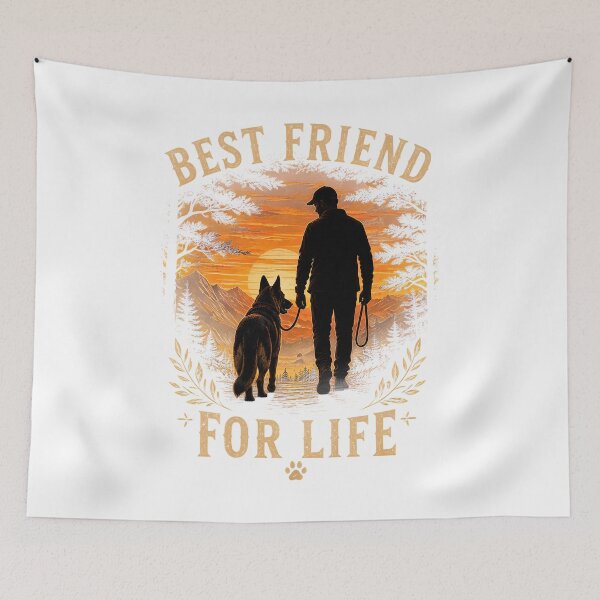 Item preview, Best Friend For Life German Shepherd Sunset Mountain Vintage designed and sold by DYAFLK.
