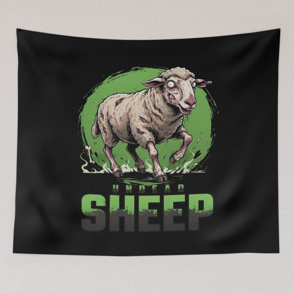 Item preview, Sheep Undead Creature Zombie Creepy Horror  designed and sold by OurFunnyDesigns.