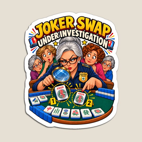 Item preview, Mahjong Joker Swap Investigation Funny Game Night Gift designed and sold by WearVerse440.