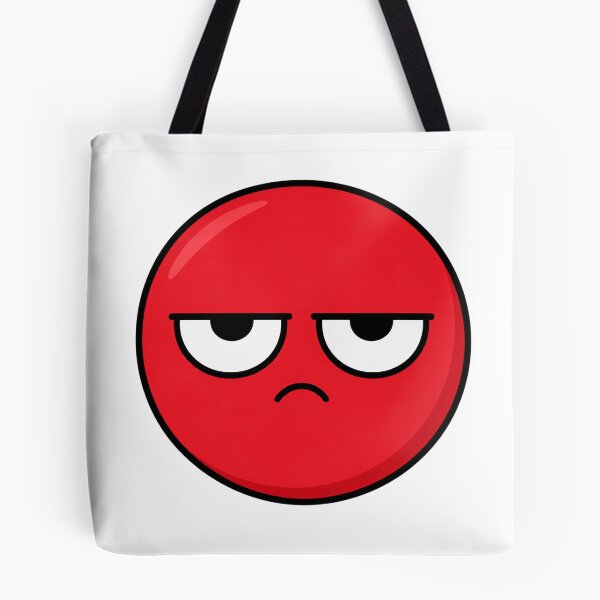Item preview, Grumpy Red Ball Resting Bitch Face Cartoon designed and sold by Bitchy Little Things.
