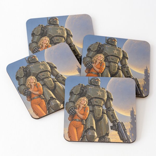 Item preview, 70's Style Science Fiction Art: Robot Protector designed and sold by Moviebuff91.