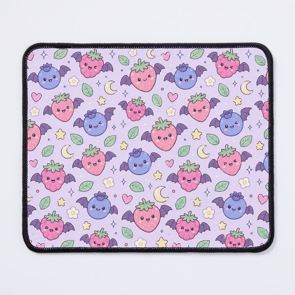 Item preview, Kawaii Bat Berry Pattern designed and sold by Soft Berry Studio.