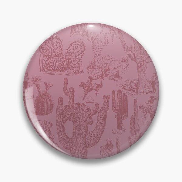 Item preview, Western Cactoile with Cowgirls in Blush Mauve Rose designed and sold by YesterdayColl.
