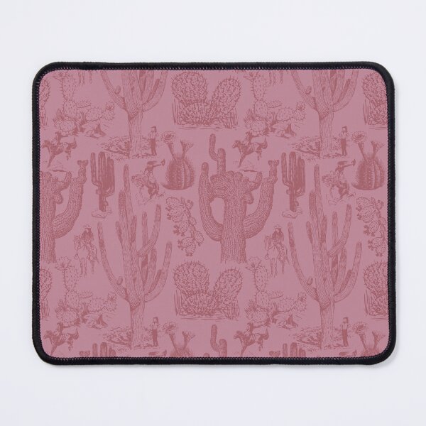 Item preview, Western Cactoile with Cowgirls in Blush Mauve Rose designed and sold by YesterdayColl.