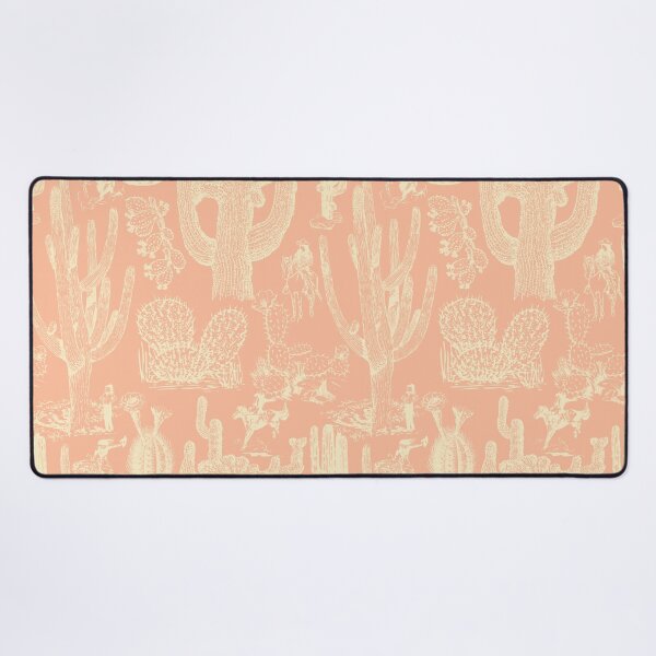 Item preview, Western Cactoile with Cowgirls in Blush + Cream designed and sold by YesterdayColl.