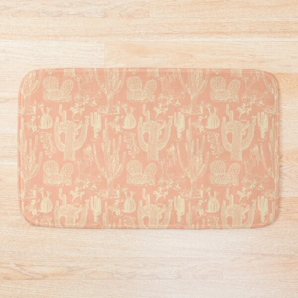 Item preview, Western Cactoile with Cowgirls in Blush + Cream designed and sold by YesterdayColl.