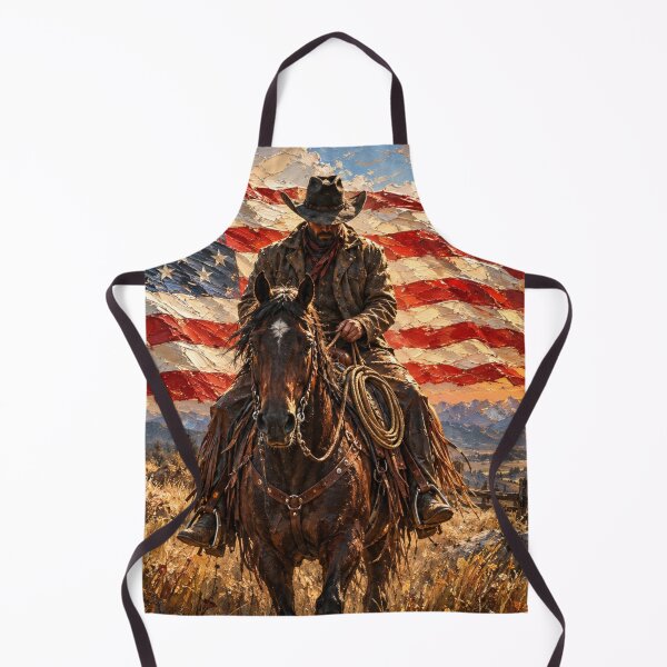 Item preview, Cowboy Art Patriotic American Flag Horse designed and sold by RawEdgeStudios.