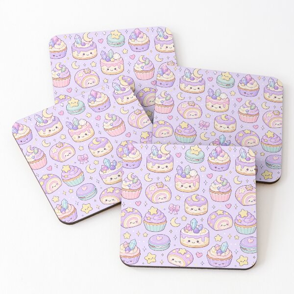 Item preview, Kawaii Magic Moon Cake Pattern designed and sold by Soft Berry Studio.
