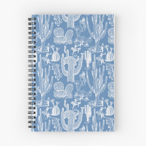 Item preview, Western Cactoile with Cowgirls in Chinoiserie Blue + White designed and sold by YesterdayColl.