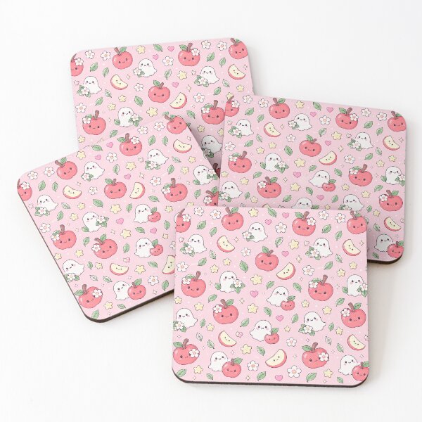 Item preview, Kawaii Ghost Apple Pattern designed and sold by Soft Berry Studio.