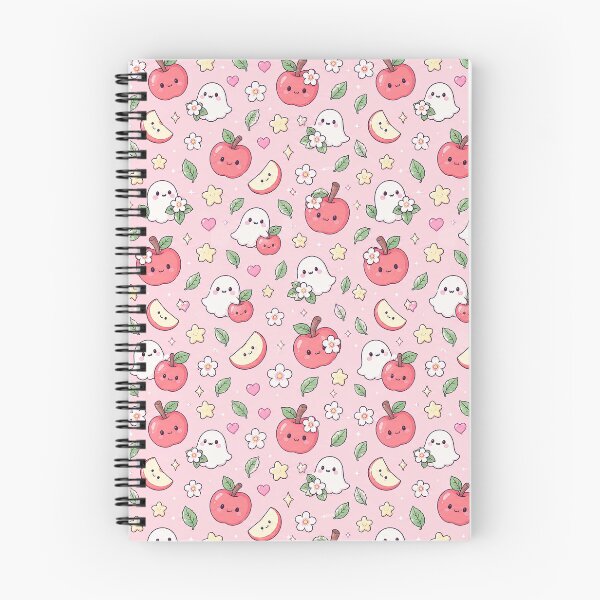Item preview, Kawaii Ghost Apple Pattern designed and sold by Soft Berry Studio.