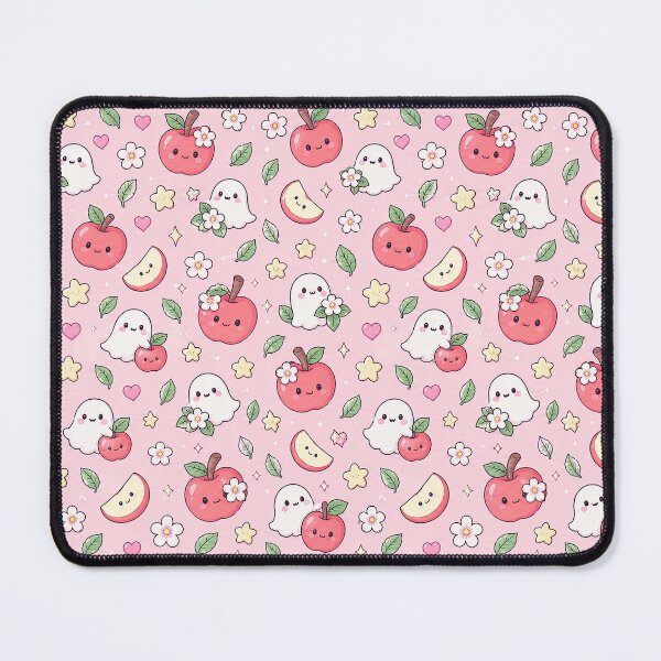 Item preview, Kawaii Ghost Apple Pattern designed and sold by Soft Berry Studio.