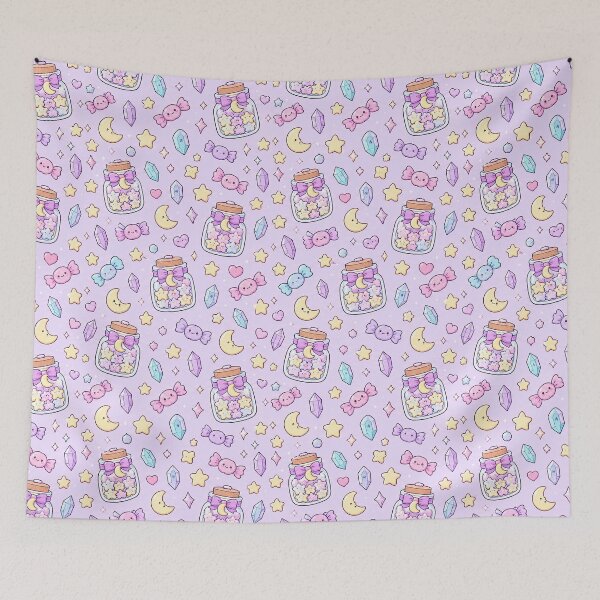 Item preview, Kawaii Starry Candy Jar Pattern designed and sold by Soft Berry Studio.