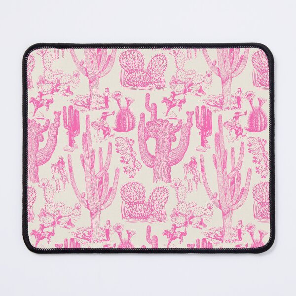 Item preview, Western Cactoile with Cowgirls in Oat Cream + Bubblegum Pink designed and sold by YesterdayColl.