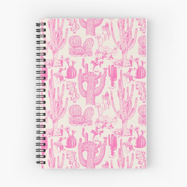 Item preview, Western Cactoile with Cowgirls in Oat Cream + Bubblegum Pink designed and sold by YesterdayColl.