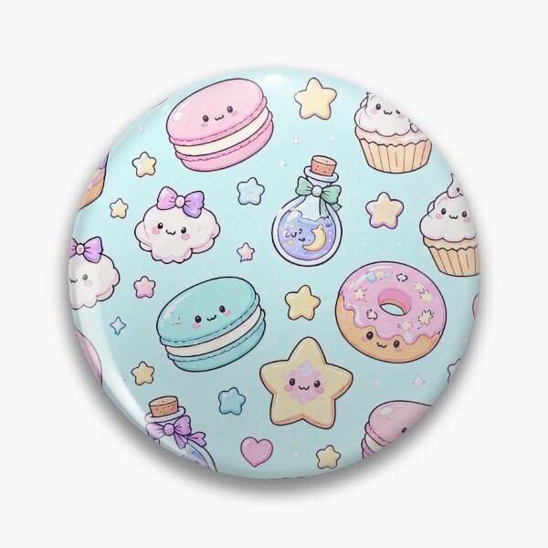 Item preview, Kawaii Celestial Sweets Mix Pattern designed and sold by Soft Berry Studio.