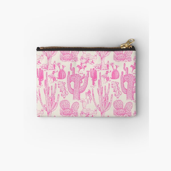 Item preview, Western Cactoile with Cowgirls in Oat Cream + Bubblegum Pink designed and sold by YesterdayColl.