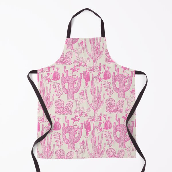 Item preview, Western Cactoile with Cowgirls in Oat Cream + Bubblegum Pink designed and sold by YesterdayColl.