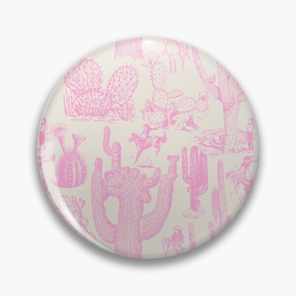 Item preview, Western Cactoile with Cowgirls in Oat White + Light Pink designed and sold by YesterdayColl.