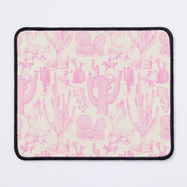 Item preview, Western Cactoile with Cowgirls in Oat White + Light Pink designed and sold by YesterdayColl.