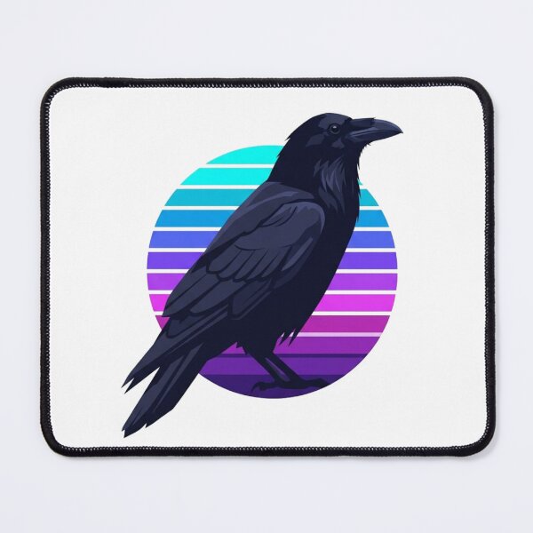 Item preview, Retro Synthwave Raven Art Print & Wall Decor  designed and sold by Wildlife Wonders.