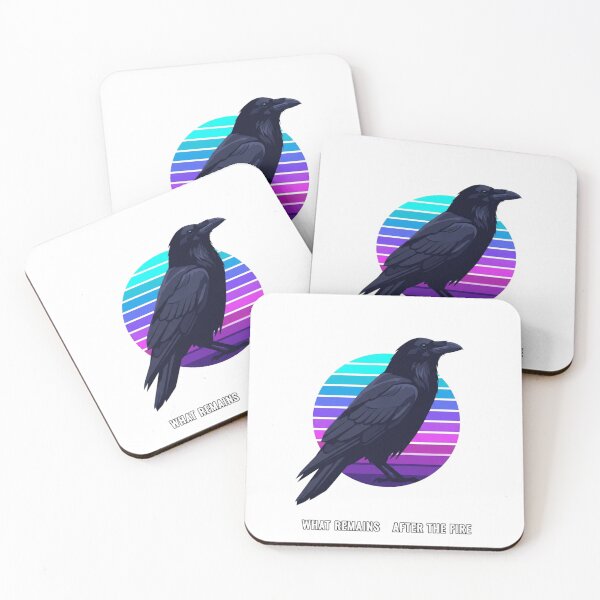 Item preview, Retro Synthwave Raven Art Print & Wall Decor  designed and sold by Wildlife Wonders.
