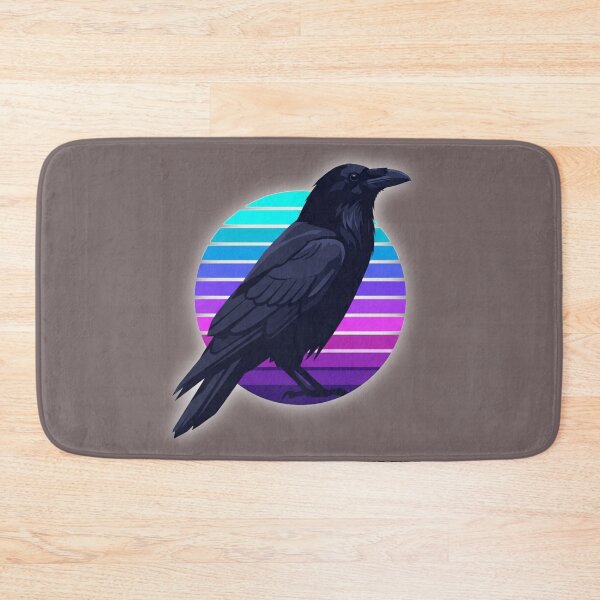 Item preview, Retro Synthwave Raven Art Print & Wall Decor  designed and sold by Wildlife Wonders.
