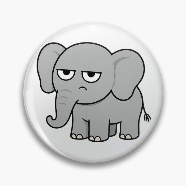 Item preview, Grumpy Elephant Resting Bitch Face Cartoon designed and sold by Bitchy Little Things.