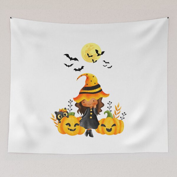 Item preview, Spooky Cute Little Witch Halloween Watercolor Art designed and sold by     Sela Art .