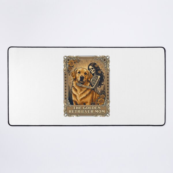 Item preview, Vintage Tarot Card The Golden Retriever Mom Skeleton Spooky designed and sold by DYAFLK.