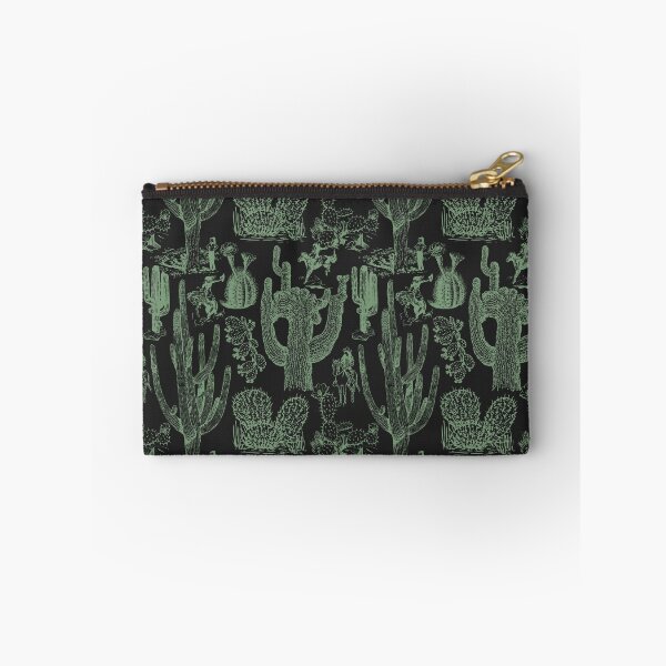 Item preview, Western Cactoile with Cowgirls in Green + Black designed and sold by YesterdayColl.