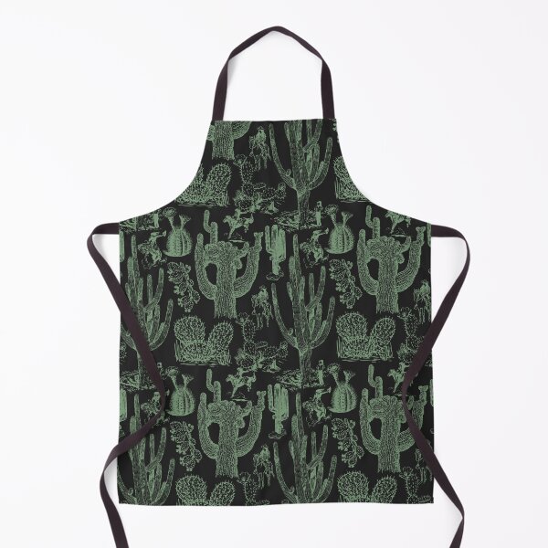 Item preview, Western Cactoile with Cowgirls in Green + Black designed and sold by YesterdayColl.