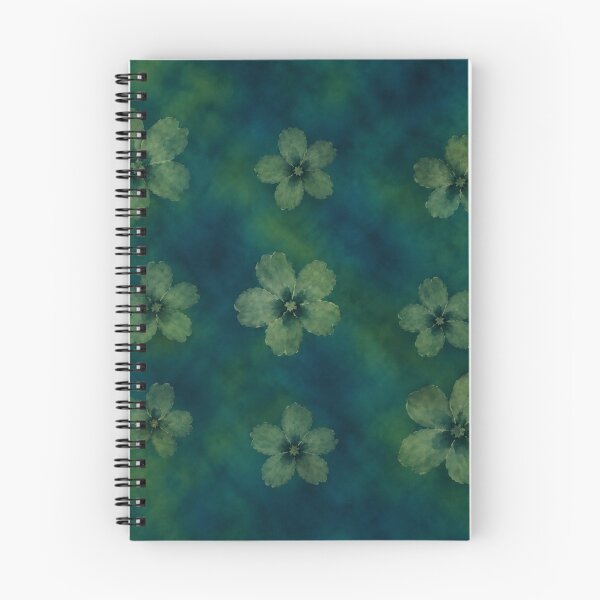 Item preview,  Moody Teal and Forest Green Botanical Blossom Pattern designed and sold by RescueHeart10.