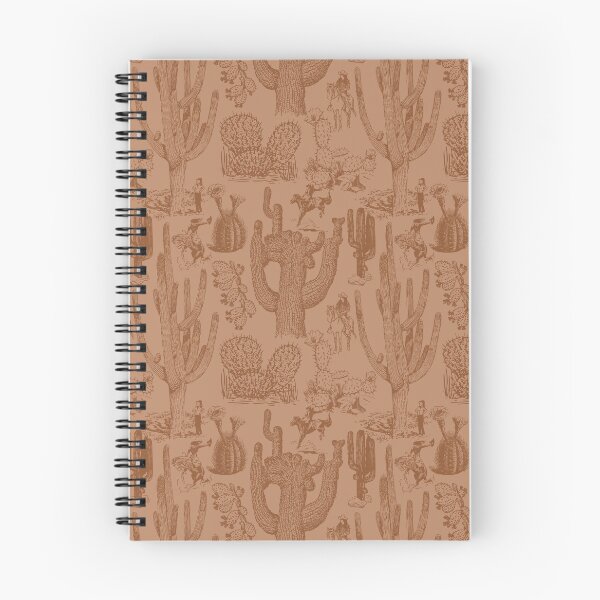Item preview, Western Cactoile with Cowgirls in Tonal Medium Brown designed and sold by YesterdayColl.