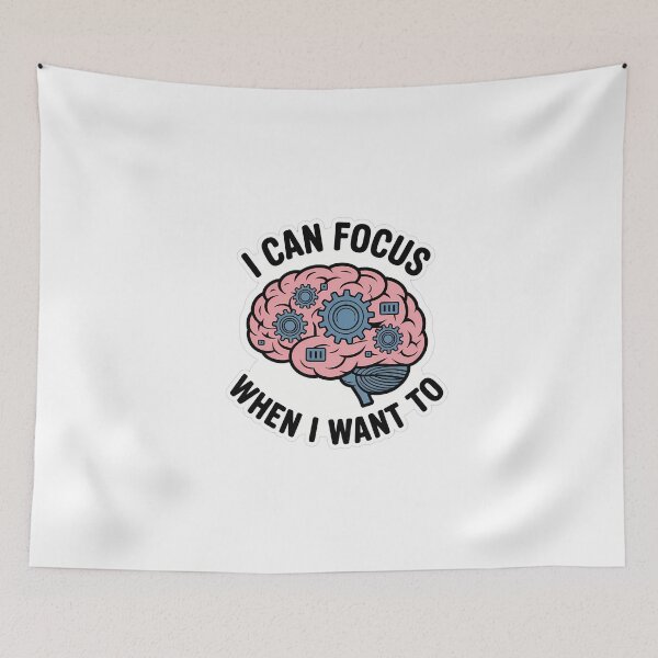 Item preview, Focus When I Want To Brain Gear Art designed and sold by NiftyWrx.