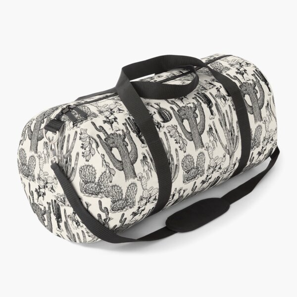 Item preview, Western Cactoile with Cowgirls in Light Cream + Black designed and sold by YesterdayColl.