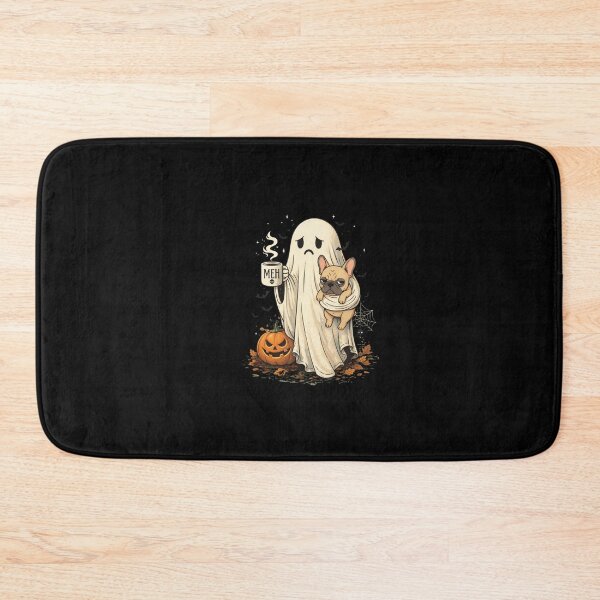 Item preview, Grumpy Ghost French Bulldog Holding Coffee spooky Frenchie designed and sold by saidaone.