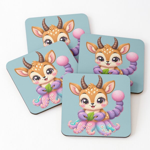 Item preview, Cute Antelope Scorpion Octopus Hybrid - Kawaii Monster designed and sold by Mementoo.