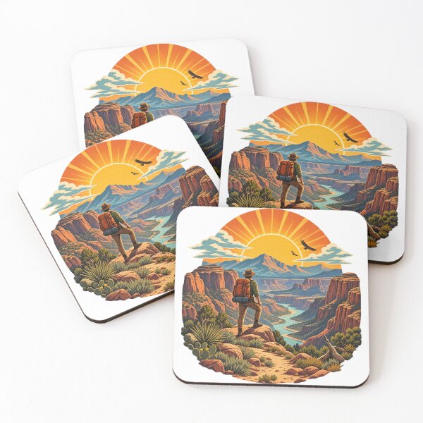 Item preview, Mountain Adventure Hiker Retro Outdoor Travel Art designed and sold by saly55887.