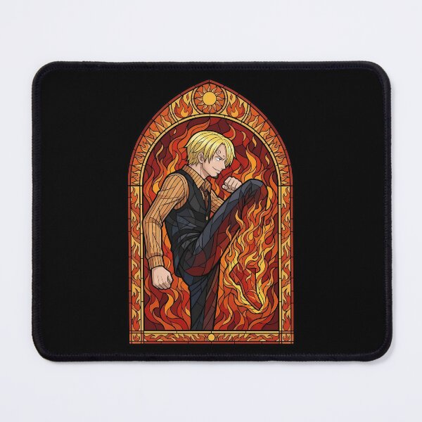 Item preview, Sanji Vinsmoke Flame Kick Stained Glass designed and sold by mildaclairmo.