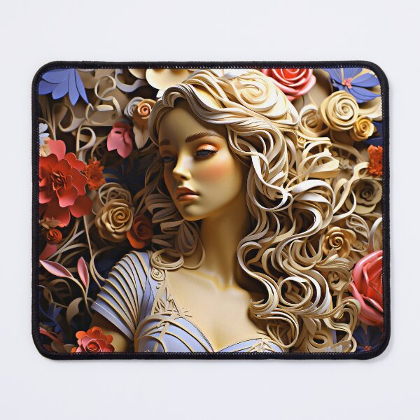 Item preview, Romantic Fantasy Floral Princess With Long, Flowing Hair designed and sold by DEC02.