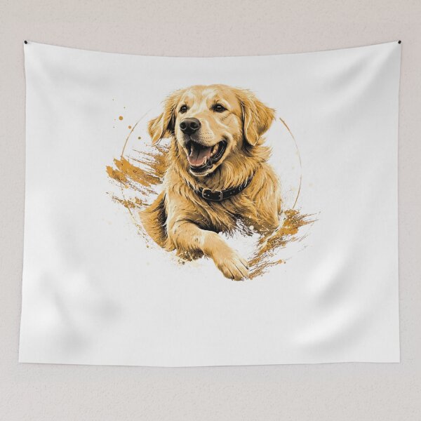 Item preview, Golden Retriever Portrait Grunge Paint Splatter Dog Art designed and sold by DYAFLK.