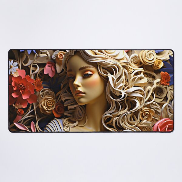 Item preview, Romantic Fantasy Floral Princess With Long, Flowing Hair designed and sold by DEC02.