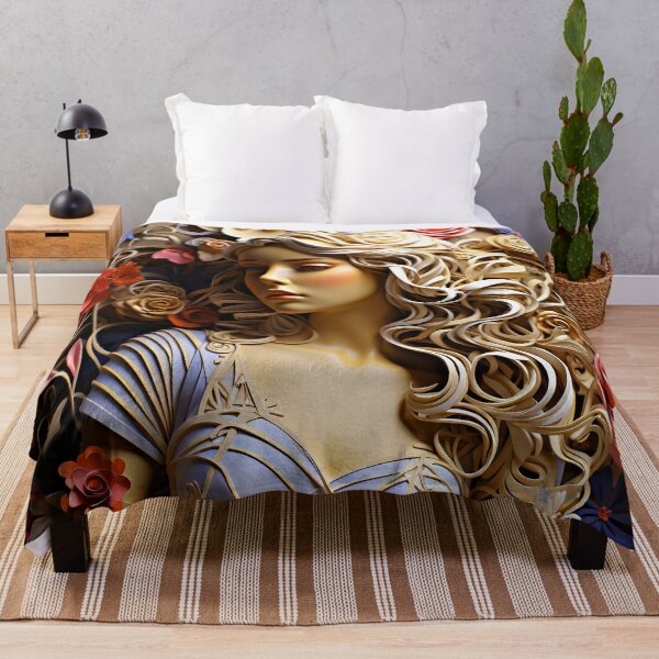Item preview, Romantic Fantasy Floral Princess With Long, Flowing Hair designed and sold by DEC02.