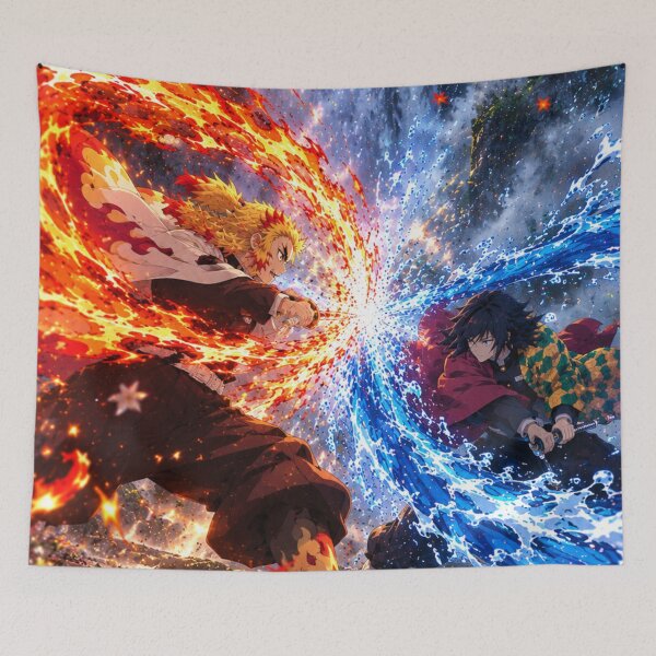 Item preview, Giyu Vs Rengoku designed and sold by jinwooo.