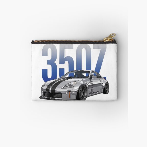 Item preview, Silver Nissan 350Z Z33 Widebody Black Stripes JDM Tuner Vector Art designed and sold by Motorline44.