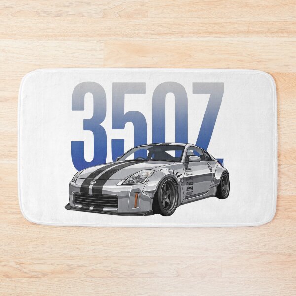 Item preview, Silver Nissan 350Z Z33 Widebody Black Stripes JDM Tuner Vector Art designed and sold by Motorline44.
