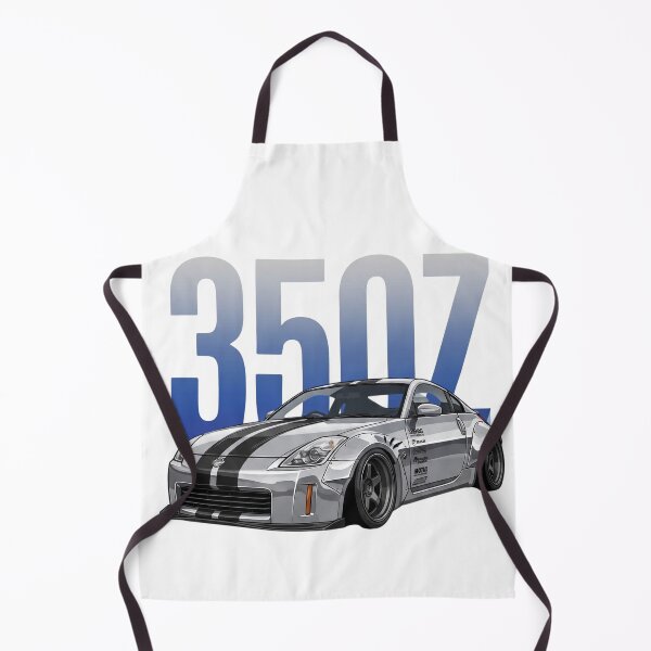 Item preview, Silver Nissan 350Z Z33 Widebody Black Stripes JDM Tuner Vector Art designed and sold by Motorline44.