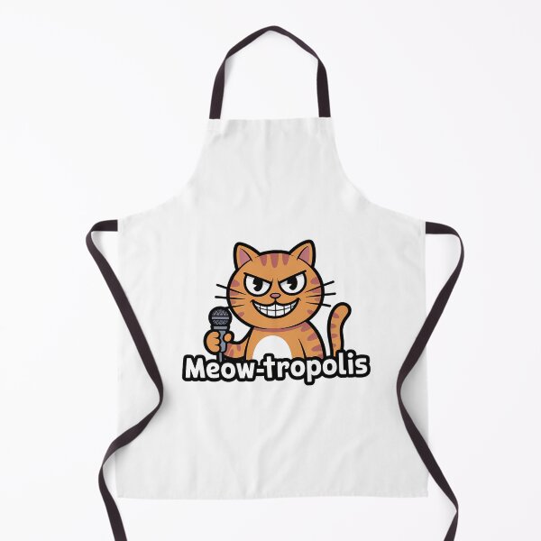 Item preview, Cartoon Cat Mic Meow-tropolis designed and sold by NiftyWrx.